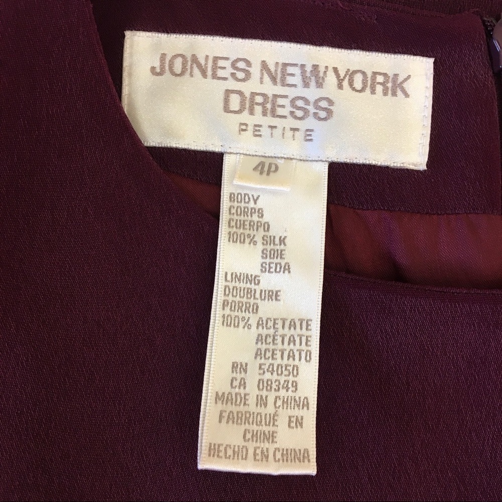 Jones New York Silk Faux Wrap Dress - Picture 6 of 6
